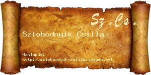 Szlobodnyik Csilla névjegykártya