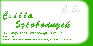 csilla szlobodnyik business card
